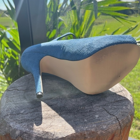 Steve Madden Blue Open Toe Heels - Picture 10 of 13